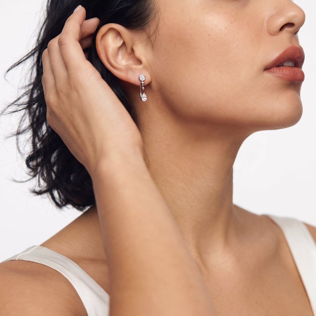 925 Sterling Silver Bauble Drop Earrings