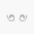 925 Sterling Silver Crescent Earrings